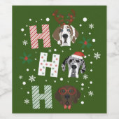 ホホホホグレートダンのメリークリスマス ワインラベル (シングルラベル)