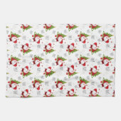 ホホホホサンタとクリスマスツリーキッチンタオル キッチンタオル (横)
