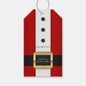 ホホホホサンタスーツパーソナライズされた名 |クリスマス ギフトタグ (正面)