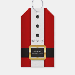 ホホホホサンタスーツパーソナライズされた名 |クリスマス ギフトタグ