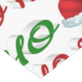 ホホホホサンタハットクリスマスレッド緑のスクリプト テーブルクロス (アングル)