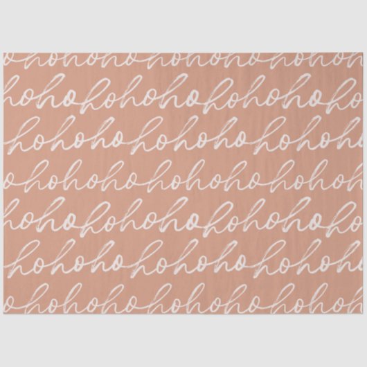 ホホホホスクリプトブラウンホワイトクリスマス 薄葉紙 (正面)