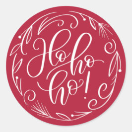 ホホホホステッカークリスマスホリデーラベルシール ラウンドシール