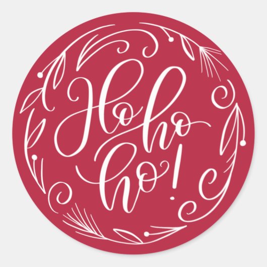 ホホホホステッカークリスマスホリデーラベルシール ラウンドシール (正面)