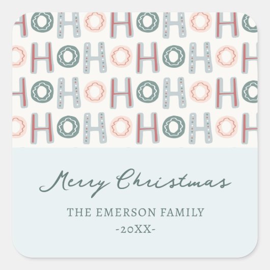 ホホホホステッカー スクエアシール (正面)