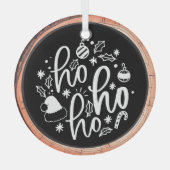 ホホホホタイポグラフィキープサーツリー ガラスオーナメント (正面)