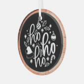 ホホホホタイポグラフィキープサーツリー ガラスオーナメント (正面左)