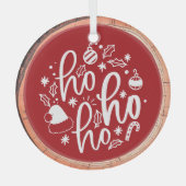 ホホホホタイポグラフィキープサーツリー ガラスオーナメント (正面)