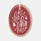 ホホホホタイポグラフィキープサーツリー ガラスオーナメント (正面左)