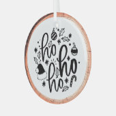 ホホホホタイポグラフィキープサーツリー ガラスオーナメント (正面左)