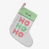 ホホホホタイポグラフィクリスマスセーター スモールクリスマスストッキング (正面 (吊り時))