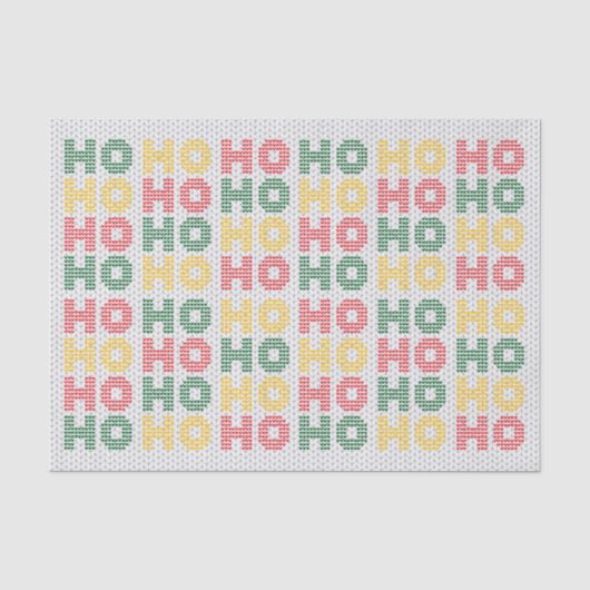 ホホホホタイポグラフィクリスマスセーター 薄葉紙 (正面)
