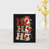 ホホホホチキンサンタハットトナディアメリークリスマス カード (黄色い花)