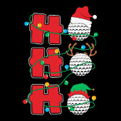 ホホホホパーソナライズされたブラックゴルフクリスマス ラッピングペーパー