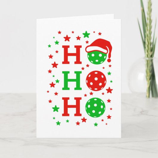 ホホホホピックボール – おもしろいクリスマススポーツ カード (正面)