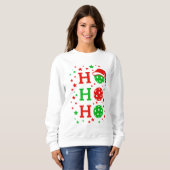 ホホホホピックボール – おもしろいクリスマススポーツ スウェットシャツ (正面フル)