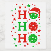 ホホホホピックボール – おもしろいクリスマススポーツ ワインラベル (シングルラベル)