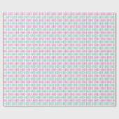 ホホホホピンクとグリーンクリスマス ラッピングペーパー (フラット)