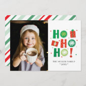 ホホホホフェスティバルホリデーパーソナライズされた写真 (正面/裏面)
