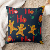 ホホホホホオオオノオ！かわいいジンジャーブレッドマン クッション (ブランケット)