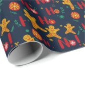 ホホホホホオオオノオ！かわいいジンジャーブレッドマン ラッピングペーパー (ロールコーナー)