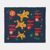 ホホホホホオオオノオ！Tシャツ フリースブランケット (正面(横))