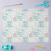 ホホホホホクリスマスに雪のデッキを渡す 薄葉紙 (クラフト)