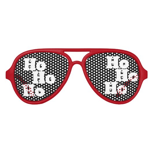 ホホホホホクリスマスホリデーアダルトレッドパーティーシェード アビエーターサングラス (正面)