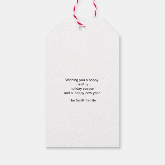 ホホホホホクリスマスホリデーギフトラベル ギフトタグ (裏面)