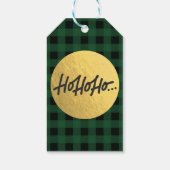ホホホホホクリスマスホリデーグリーンバッファロープレイド ギフトタグ (裏面)