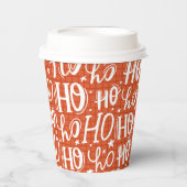 ホホホホホクリスマスホリデーシックモダンコーヒー 紙コップ (正面)