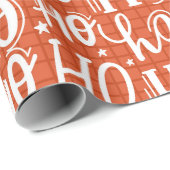 ホホホホホクリスマスホリデーシックモダンタイポグラフィ ラッピングペーパー (ロールコーナー)