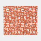 ホホホホホクリスマスホリデーシックモダン フリースブランケット (正面(横))