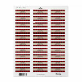 ホホホホホクリスマスホリデーレッドバッファロープレイドクラフト ラベル (フルシート)