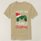 ホホホホホゲーマークリスマスクリスマスビデオゲームGaming L Tシャツ (デザイン正面)