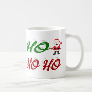ホホホホホサンタクロースのクリスマスハーフスクリプト コーヒーマグカップ