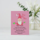 ホホホホホサンタ神と私はあなたを愛ポストカード シーズンポストカード (スタンド正面)