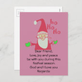 ホホホホホサンタ神と私はあなたを愛ポストカード シーズンポストカード (正面/裏面)