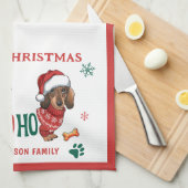 ホホホホホダシュントのクリスマス キッチンタオル (四つ折り)