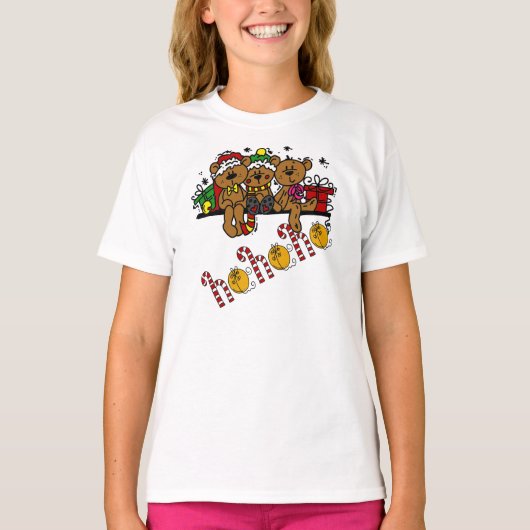 ホホホホホテディベア Tシャツ (正面)