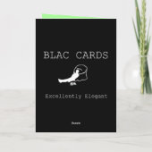 ホホホホホブラックサンタグリーティングカード サンキューカード (裏面)