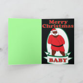 ホホホホホブラックサンタグリーティングカード サンキューカード (内部)