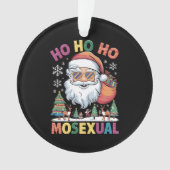 ホホホホホホモのクリスマスサンタホリデーゲイプライド オーナメント (正面)