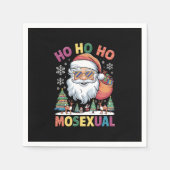 ホホホホホホモのクリスマスサンタホリデーゲイプライド スタンダードカクテルナプキン (正面)