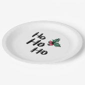 ホホホホホホリーベリーホワイトクリスマエレガントス ペーパープレート (アングル)