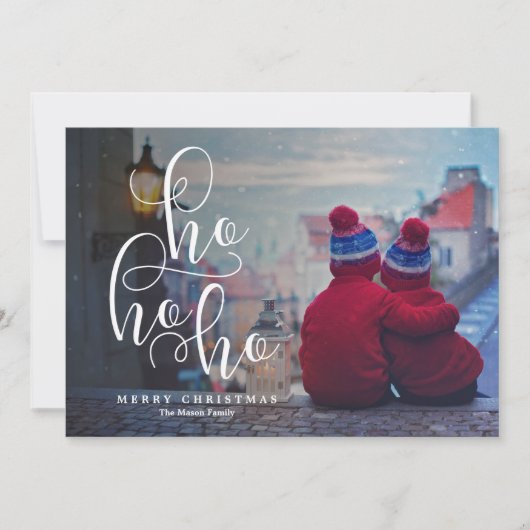 ホホホホホホワイトオーバーレイホリディフォト シーズンカード (正面)