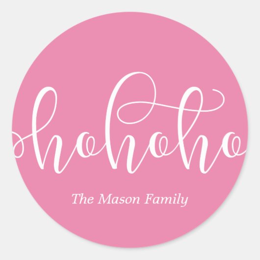 ホホホホホホワイトスクリプト ラウンドシール (正面)