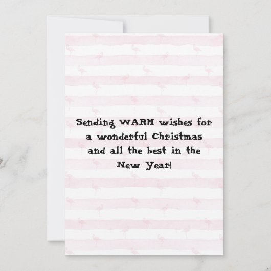 ホホホホホホワノスノ得ンフラミンゴ&ヴィンテージサンタ シーズンカード (裏面)