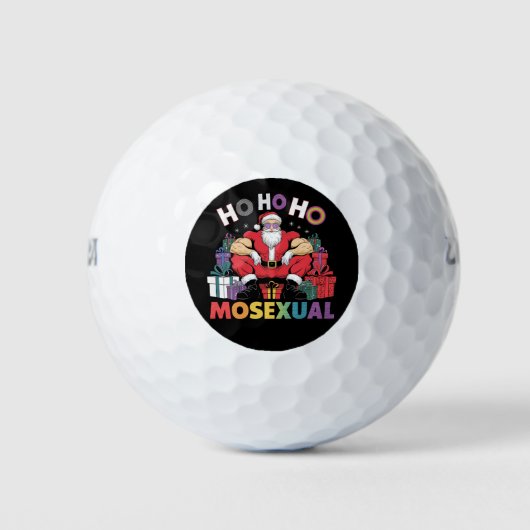 ホホホホホモセクシャルゲイサンタLGBTゲイプライドクリスマス ゴルフボール (正面)