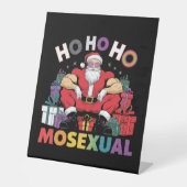 ホホホホホモセクシャルゲイサンタLGBTゲイプライドクリスマス 台座サイン (正面)